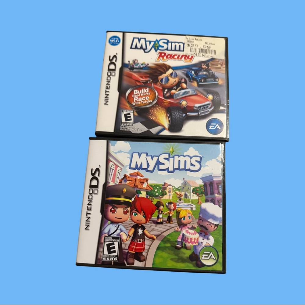 Nintendo MySims and MySims Racing DS Games - Colorful Covers